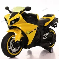 World On Wheels 12V BLUE BIG R1 Kids Bike Battery Operated Ride On Bike With LED Lights and Wheel lights – 2-8 years image 4