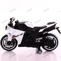 World On Wheels 12V BLUE BIG R1 Kids Bike Battery Operated Ride On Bike With LED Lights and Wheel lights – 2-8 years image 5