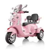 World On Wheels 1389 – Kids 2-Seater Ride-On Moped Bike (3-Wheel Scooter Style) image 2