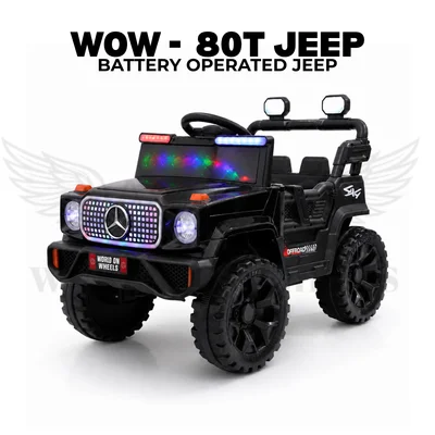 WOW 80T Kids Battery Operated Ride-On Jeep – Black