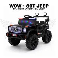 WOW 80T Kids Battery Operated Ride-On Jeep – Black image 1