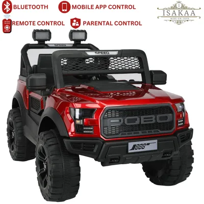 Kids Car / Kids Jeep World On Wheels – POBO Battery Operated Ride on car for child | Ride on Jeep | Mode No. FLP888-P22 | Bluetooth