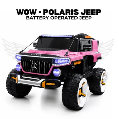 WOW Polaris Kids Battery Operated Ride-On Jeep – Pink