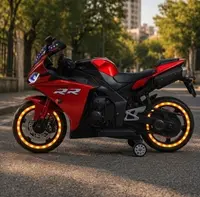 World on Wheels R-20 Kids' Electric RR Ride-On Motorcycle - Red image 3