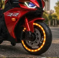 World on Wheels R-20 Kids' Electric RR Ride-On Motorcycle - Red image 5