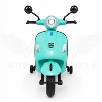 World on Wheels Vespa Remote Control Battery Operated Ride-On Scooter for Kids – Mint Green image 3