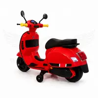 World on Wheels Battery Operated Vespa Scooter for Kids – Red image 2
