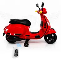 World on Wheels Vespa Battery Operated Ride-On Scooter for Kids with Remote Control – Red image 2