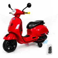 World on Wheels Vespa Battery Operated Ride-On Scooter for Kids with Remote Control – Red image 3