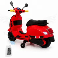 World on Wheels Vespa Battery Operated Ride-On Scooter for Kids with Remote Control – Red image 4