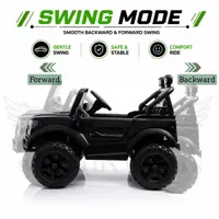 World on Wheels POBO 4x4 Battery Operated Ride-On Jeep for Kids with Remote Control – BLACK image 5
