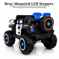 World on Wheels WOW THUNDER 2188 | Battery Operated Ride-On Jeep for Kids with Remote Control, LED Lights & Music – White/Blue image 5