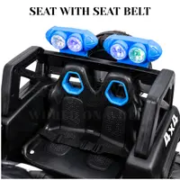 World on Wheels WOW THUNDER 2188 | Battery Operated Ride-On Jeep for Kids with Remote Control, LED Lights & Music – White/Blue image 7