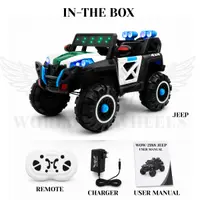 World on Wheels WOW THUNDER 2188 | Battery Operated Ride-On Jeep for Kids with Remote Control, LED Lights & Music – White/Blue image 9