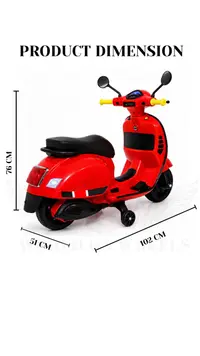 World on Wheels Battery Operated Vespa Scooter for Kids - Pink image 4