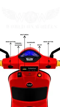 World on Wheels Battery Operated Vespa Scooter for Kids - Pink image 7