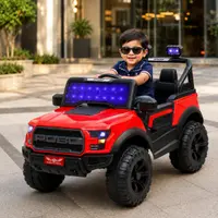World on Wheels POBO 4x4 Battery Operated Ride-On Jeep for Kids with Remote Control – Red image 2