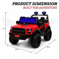World on Wheels POBO 4x4 Battery Operated Ride-On Jeep for Kids with Remote Control – Red image 8