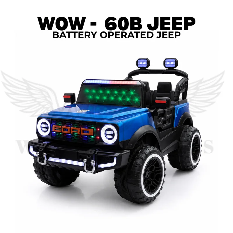 WOW 60B Kids Battery Operated Ride-On Jeep – Blue
