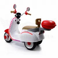 WOW Vespa Light Kids Battery Operated Ride-On Scooter – Red & White image 3