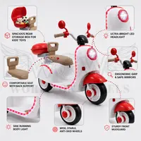 WOW Vespa Light Kids Battery Operated Ride-On Scooter – Red & White image 5