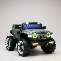 Buy World On Wheels WN502 Kids Jeep – 12V 4X4, Dual Seats, Windshield Lights &amp; Wheel Lights. Luxury ride-on jeep car for kids with remote &amp; app control. image 5