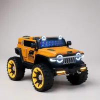 Buy World On Wheels WN502 Kids Jeep – 12V 4X4, Dual Seats, Windshield Lights &amp; Wheel Lights. Luxury ride-on jeep car for kids with remote &amp; app control. image 6