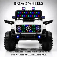 World on Wheels Savage Rover 4x4 Battery Operated Ride-On Jeep for Kids with Remote Control – White image 5