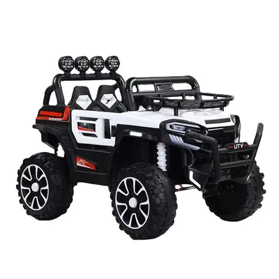 World On Wheels 4X4 Toys jeep Battery Operated Ride on Jeep 2 – 10 Years | 5 Motors with Remote and Music – DLX6188