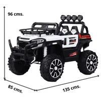 World On Wheels 4X4 Toys jeep Battery Operated Ride on Jeep 2 – 10 Years | 5 Motors with Remote and Music – DLX6188 image 3