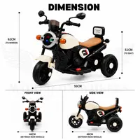 WOW Yamaha Kids Battery Operated Ride-On Bike – White image 7