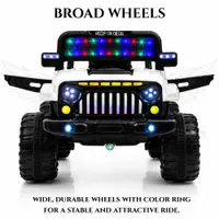 World on Wheels Savage Rover 528 4x4 Battery Operated Ride-On Jeep for Kids with Remote Control ā White image 3