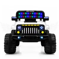 World on Wheels Savage Rover 528 4x4 Battery Operated Ride-On Jeep for Kids with Remote Control ā White image 4