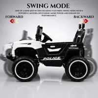 World on Wheels Savage Rover 528 4x4 Battery Operated Ride-On Jeep for Kids with Remote Control ā White image 5