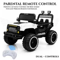 World on Wheels Savage Rover 528 4x4 Battery Operated Ride-On Jeep for Kids with Remote Control ā White image 6