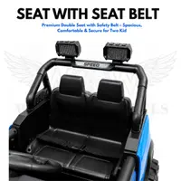 World on Wheels POBO 4x4 Battery Operated Ride-On Jeep for Kids with Remote Control, Swing Mode, LED Lights & Music System ā Blue image 6