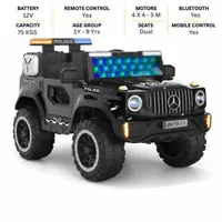 World On Wheels WLP-36 Mercedes G-Wagon Kids Car 4X4 – 5 Motors, Bluetooth, App Control, Remote & Police Lights image 4